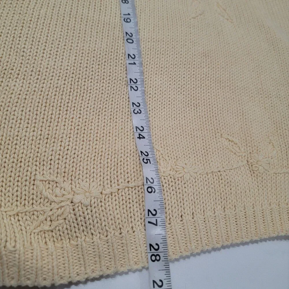 Vintage Moda International Womens Sweater Size 2X Neutral Floral Granny‎ Boho
